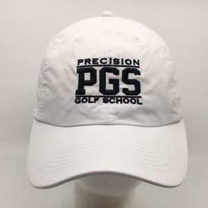 Imperial brand PGA Precision Golf School white Golf hat Velcro backstrap